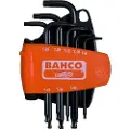 Bahco Set Of 8 Torx Keys With Ball And Phosphated T9-t40 Torx-nøkkelsett
