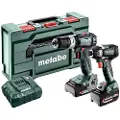 Metabo BSLBL+SSD200LTBL batteridrevet slagbormaskin, trådløs slagnøkkel inkludert batteri, inkludert lader (685199000)