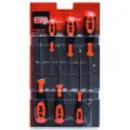 Bahco Sett Med 6 Slissede Og Phillips-skrutrekkere Med Gummigrep-ph1ph2 5.5-6.5 Mm 3-4 Mm