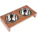 Modern Living dobbelskål av tre Nellore - 2 x 400 ml, Ø 13 cm