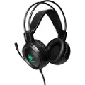 Deltaco DH110 Gaming Headset 50mm, LED, svart