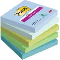 Post-It 654-5SS-OAS, firkant, Blå, Grønn, Papir, 76 mm, 76 mm, 90 ark