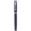 Parker IM, Blå, Fyllesystem med patron, Blå, Aluminium, Messing, Metall, Rund spiss, Rustfritt stål
