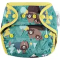 CLOSE CABOO Lukk Caboo bleier Trekk, gjenbruksbleie Pop-in AIO Bear med trykknapper 4,5-16 kg, 1 stk.