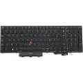 Lenovo Chicony - Erstatningstastatur for bærbar PC - med Trackpoint, UltraNav - bakbelysning - AZERTY - Fransk - svart - for ThinkPad P15v Gen 1 20TQ, 20TR T15p Gen 1 20TM, 20TN