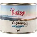 Purizon økologisk 6 x 200 g - øko-laks og øko-kylling med øko-spinat