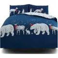 MCU Isbjørn Jule Sengetøj til dobbeltdyne 220x230cm