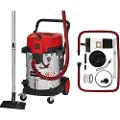 Einhell TE-VC 2350 SACL, 1800 W, Tørr & våt, Støv pose, 74 dB, Rød, Rustfritt stål
