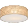 QAZQA Smart Ceiling Lamp Rattan 30 cm incl. Wifi A60 - Tromma