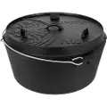 Petromax Dutch Oven FT18, flat, svart