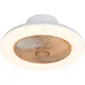 QAZQA Takvifte hvit med treprint 55 cm inkl. LED dimbar med fjernkontroll - Clima