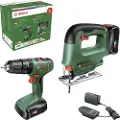 Bosch Set Easyimpact 18v-40 2x2.0ah Easysaw18v Elektrisk Skrutrekker Og Batteridrevet Stikksag