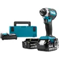 Makita DTD153RTJ - Støtdriver - trådløs - 1/4 sekskantspor 6.35 mm - 170 N·m - 2 batterier - 18 V