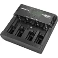 Ansmann Powerline 5 Pro - Batterilader - (for 4xAA/AAA/C/D, 1x9V) + AC-strømadapter + bilstrømadapter - 1800 mA (USB) - svart