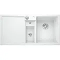 BLANCO vask BLANCO COLLECTIS 6 S Silgranit hvit høyre, automatisk stopper, InFino, innsats med lokk