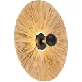 QAZQA Rustikk vegglampe sort med tau 60 cm - Leia