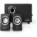 Nedis - Høyttalersystem - for PC - 2,1 kanaler - 16 watt (Total) - svart