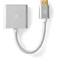 Nedis Gull Rett Vga Hunn Til Hdmi Hann Adapter I Aluminium