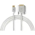 Nedis Gull Cctb34800al20 Hdmi-kabel Hdmi-dvi-d 24+1-pins Hann 2560x1600 Skjermet Flettet 2 M