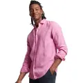 Superdry Studios Casual Linen Skjorte Med Lange Ermer