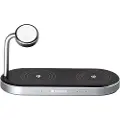 Verbatim - Trådløst ladestativ - 3-i-1 + AC-strømadapter - 35 watt - 4 A - for Apple AirPods with MagSafe Charging Case AirPods Pro iPhone 11, 12, 13, 14