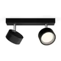 Signify Bracia tak/vegg spotlight, 2x, overflate spotlight, LED, 2700 K, 1100 lm, 220 - 240 V, svart