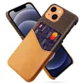 Mtp Products KSQ iPhone 13 Mini Deksel med Kort Lomme - Kaffe