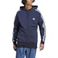 Adidas Essentials Fleece 3 Stripes Genser Med Hel Glidelås