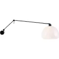 QAZQA Vegglampe svart med skjerm hvit 30 cm justerbar - Blitz
