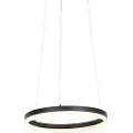 QAZQA Design pendellampe sort 40 cm inkl. LED 3-trinns dimmbar - Anello