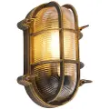 QAZQA Vegg- og taklampe gull/messing oval IP44 - Noutica