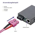 Helos LWL Patchkabel 50/125µm OM4 SC/SC 0,5m SC Duplex Stecker/Stecker, spesialfiolett (165391)