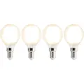 LUEDD Sett med 4 E14 LED-pærer P45 matt 3,5W 360lm 2700K