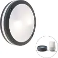QAZQA Smart vegg- og taklampe mørk grå inkl. Wifi A60 - Glow