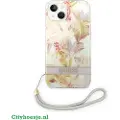 GUESS Guohcp14mhflsu Iphone 14 Plus15 Plus 6.7 Fioletowy Flower Strap Telefondeksel