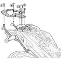 Givi Monolock/monokey Bmw G 310 R Bakre Montering Av Toppboks