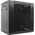 Lanberg - Rack skap - veggmonterbar - svart, RAL 9004 - 12U - 19