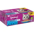 Whiskas Megapakke Whiskas 1+ 48 x 100/85 g g Porsjonsposer - Fiskeutvalg i gelè (Laks, Tunfisk, Torsk, Sik)