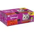 Whiskas Megapakke Whiskas 1+ 48 x 100/85 g g Porsjonsposer - Klassisk utvalg i saus (Storfe, Lam, Fjærkre, Kylling)