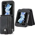 Mtp Products Samsung Galaxy Z Flip5 Retro Belagt Deksel med Lommebok - Svart