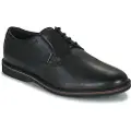 Clarks for man. 26173608 Atticus black leather shoes (39.5), Flat, Laces, Casual