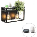 QAZQA Smart vegglampe sort med hylle inkl. 2 Wifi G95 - Cage Rack