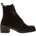 El naturalista for woman. 256601201005_001 Black leather ankle boots -Heel height: 5,5cm (41), 5 to 8 cm, Casual