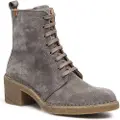 El naturalista for woman. 2566012R3005_039 Grey leather ankle boots -Heel height: 5,5cm (42), 5 to 8 cm, Casual