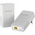 Netgear Powerline PLW1000 - Strømlinjeadaptersett 1GbE, HomePlug AV (HPAV) 2.0, IEEE 1901 Dobbeltbånd - veggpluggbar - med NETGEAR PowerLINE 1000 Adapter (PL1000)