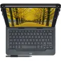 Logitech Universal - keyboard and folio case - AZERTY - French - Tastatur & Foliosett - Fransk - Svart