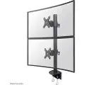 NeoMounts FPMA-D960DVPLUS - Monteringssett - for 2 LCD-skjermer - stål - svart - skjermstørrelse: 17-49 - klemmemonterbar, skrivebordsmonterbar