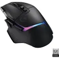 Logitech G502 X Plus - Mus - optisk - 13 knapper (LIGHTFORCE-brytere) - Trådløs (USB) - Hero 25K-sensor - Lightsync RGB - Logitech LIGHTSPEED-mottaker - Svart