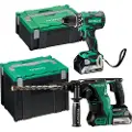 HiKOKI 18v Ds18dbs+dh18dbl 2x5ah Elektrisk Skrutrekker