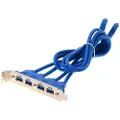 DeLOCK Slot bracket - USB-panel - 19-pins USB 3.0-plugg (hunn) til USB-type A (hunn) - 40 cm - for Delock Converter M.2